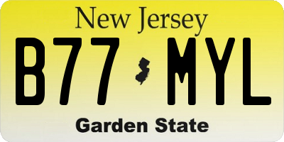 NJ license plate B77MYL