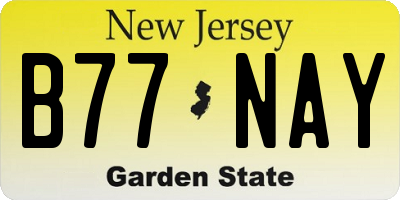NJ license plate B77NAY