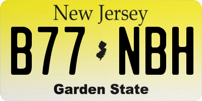 NJ license plate B77NBH