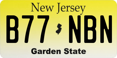 NJ license plate B77NBN