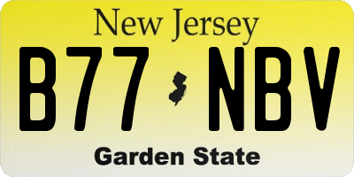 NJ license plate B77NBV