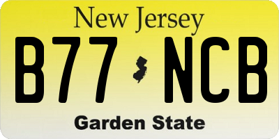 NJ license plate B77NCB