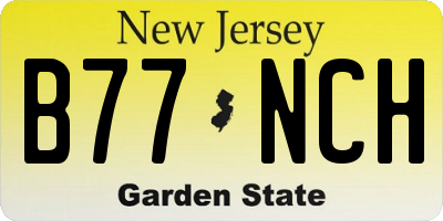 NJ license plate B77NCH