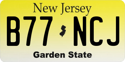 NJ license plate B77NCJ