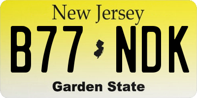 NJ license plate B77NDK