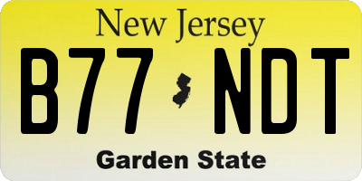 NJ license plate B77NDT