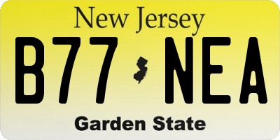 NJ license plate B77NEA