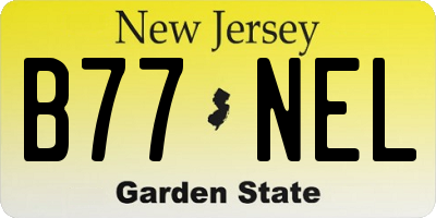 NJ license plate B77NEL