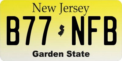 NJ license plate B77NFB