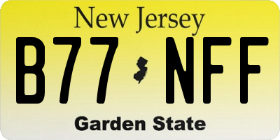 NJ license plate B77NFF