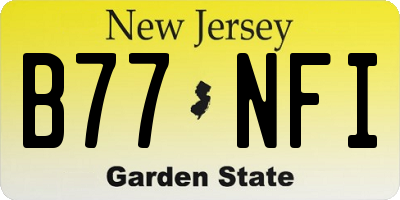 NJ license plate B77NFI