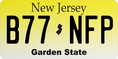 NJ license plate B77NFP