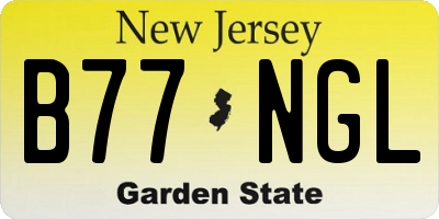 NJ license plate B77NGL