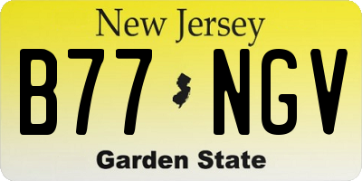 NJ license plate B77NGV