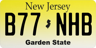 NJ license plate B77NHB