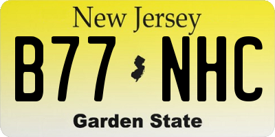 NJ license plate B77NHC