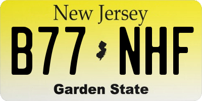 NJ license plate B77NHF