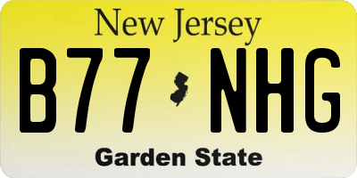 NJ license plate B77NHG