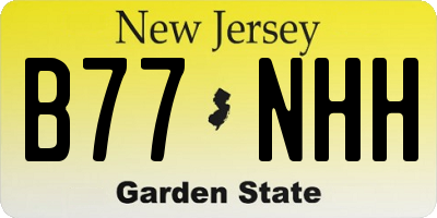 NJ license plate B77NHH