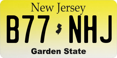 NJ license plate B77NHJ