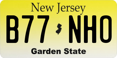 NJ license plate B77NHO