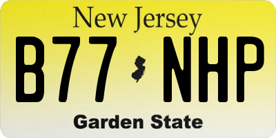 NJ license plate B77NHP