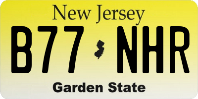 NJ license plate B77NHR
