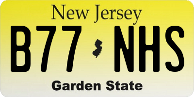NJ license plate B77NHS