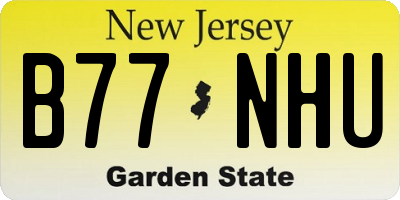 NJ license plate B77NHU