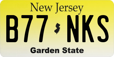 NJ license plate B77NKS