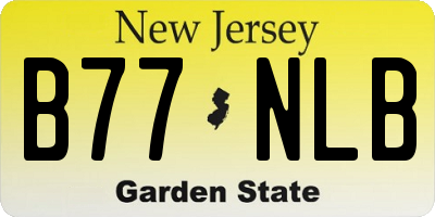 NJ license plate B77NLB