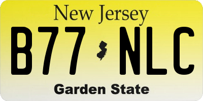NJ license plate B77NLC