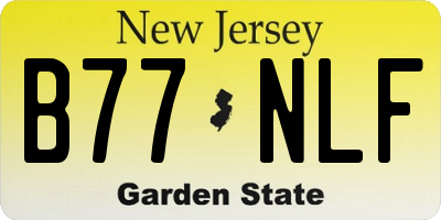 NJ license plate B77NLF