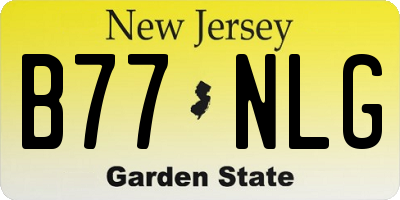 NJ license plate B77NLG