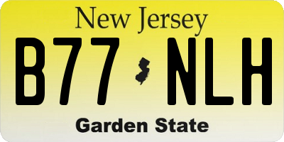 NJ license plate B77NLH