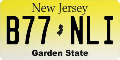NJ license plate B77NLI