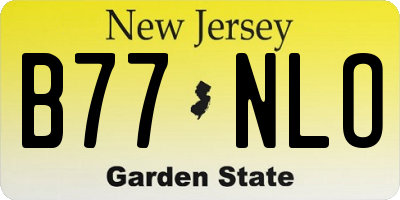 NJ license plate B77NLO