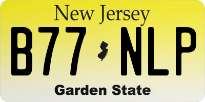 NJ license plate B77NLP