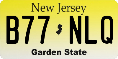 NJ license plate B77NLQ