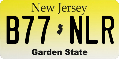 NJ license plate B77NLR