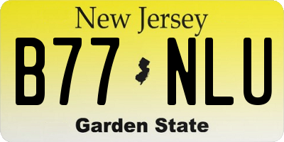 NJ license plate B77NLU
