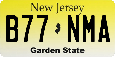 NJ license plate B77NMA