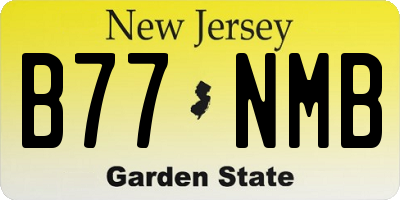 NJ license plate B77NMB