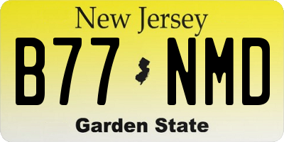 NJ license plate B77NMD