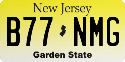 NJ license plate B77NMG