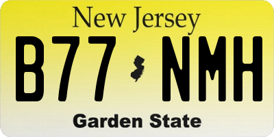 NJ license plate B77NMH
