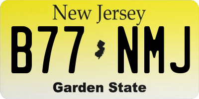 NJ license plate B77NMJ