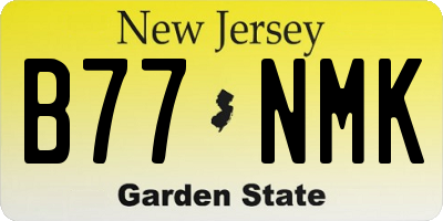 NJ license plate B77NMK