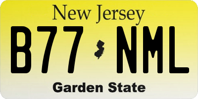 NJ license plate B77NML