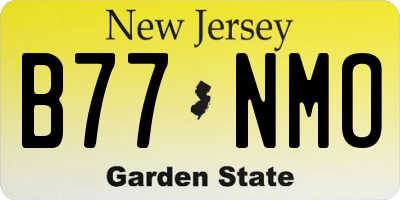 NJ license plate B77NMO